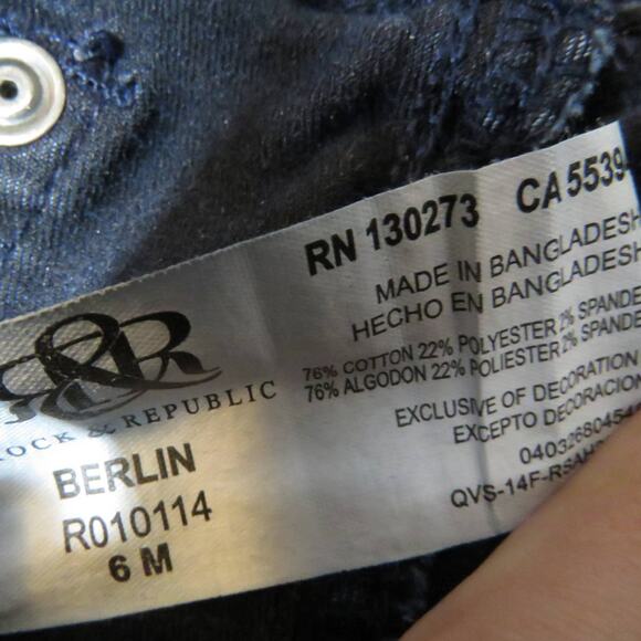 Rock & Republic Berlin Studded Skinny Jeans Size 4 - Picture 9 of 13